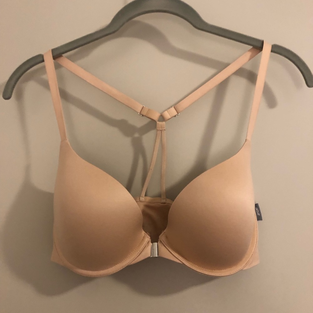 Aerie Front Closure Racer Back Nude Bra- 32DD